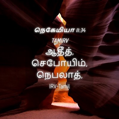 Picture 04 - நெகேமியா 11:34 TAMIRV - ஆதீத், செபோயிம், - Bible Verse Picture
