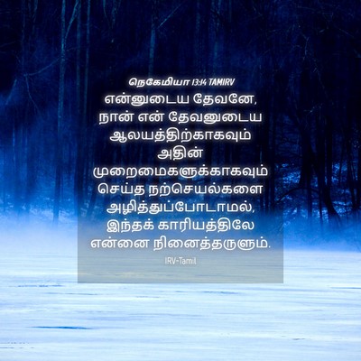 Picture 04 - நெகேமியா 13:14 TAMIRV - என்னுடைய தேவனே, - Bible Verse Picture