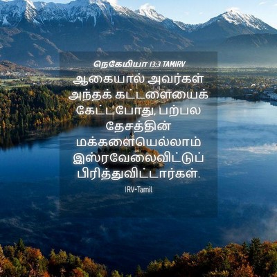 Picture 04 - நெகேமியா 13:3 TAMIRV - ஆகையால் அவர்கள் - Bible Verse Picture