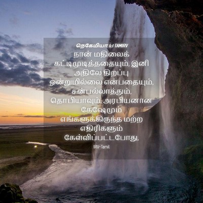 Picture 04 - நெகேமியா 6:1 TAMIRV - நான் மதிலைக் - Bible Verse Picture