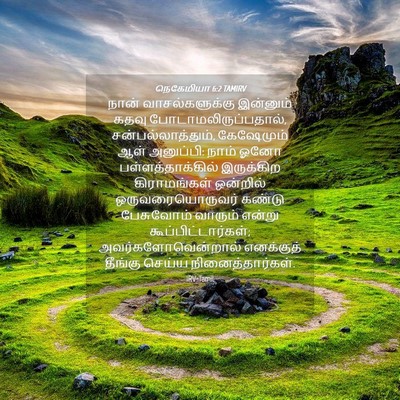 Picture 04 - நெகேமியா 6:2 TAMIRV - நான் வாசல்களுக்கு - Bible Verse Picture