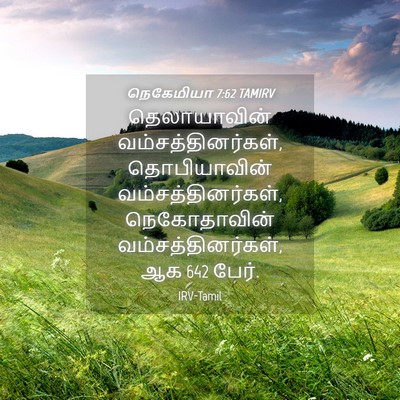 Picture 04 - நெகேமியா 7:62 TAMIRV - தெலாயாவின் - Bible Verse Picture