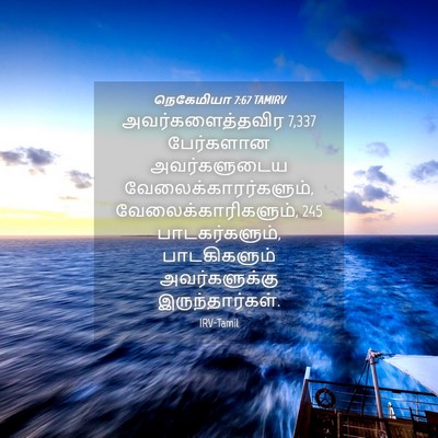 Picture 04 - நெகேமியா 7:67 TAMIRV - அவர்களைத்தவிர 7,337 - Bible Verse Picture