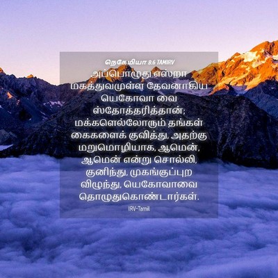 Picture 04 - நெகேமியா 8:6 TAMIRV - அப்பொழுது எஸ்றா - Bible Verse Picture