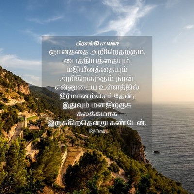 Picture 04 - பிரசங்கி 1:17 TAMIRV - ஞானத்தை - Bible Verse Picture