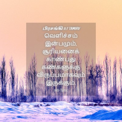 Picture 04 - பிரசங்கி 11:7 TAMIRV - வெளிச்சம் - Bible Verse Picture