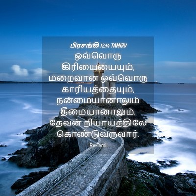Picture 04 - பிரசங்கி 12:14 TAMIRV - ஒவ்வொரு - Bible Verse Picture