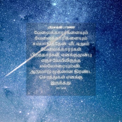 Picture 04 - பிரசங்கி 2:7 TAMIRV -  - Bible Verse Picture