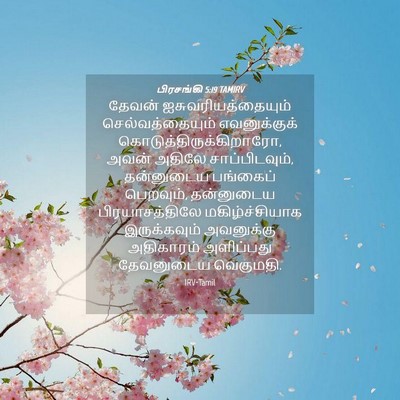 Picture 04 - பிரசங்கி 5:19 TAMIRV - தேவன் - Bible Verse Picture