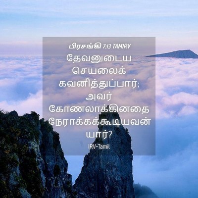 Picture 04 - பிரசங்கி 7:13 TAMIRV - தேவனுடைய செயலைக் - Bible Verse Picture