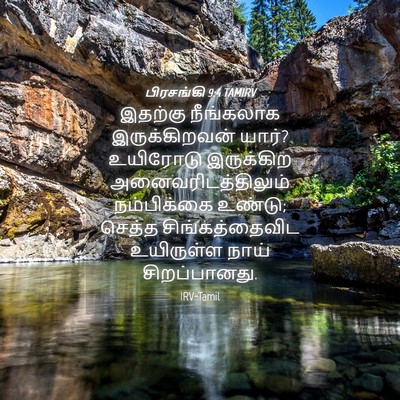 Picture 04 - பிரசங்கி 9:4 TAMIRV - இதற்கு நீங்கலாக - Bible Verse Picture