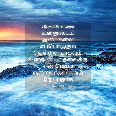 Picture 04 - பிரசங்கி 9:8 TAMIRV - உன்னுடைய ஆடைகளை - Bible Verse Picture
