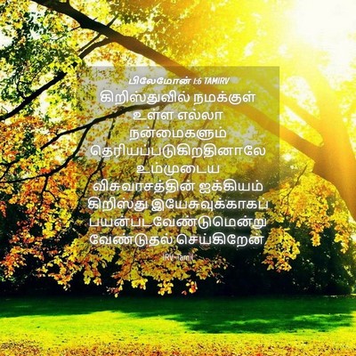 Picture 04 - பிலேமோன் 1:6 TAMIRV - கிறிஸ்துவில் - Bible Verse Picture
