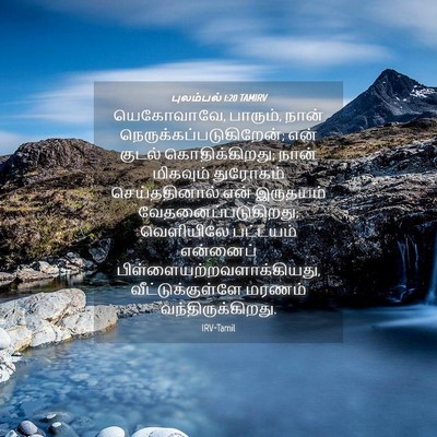 Picture 04 - புலம்பல் 1:20 TAMIRV - யெகோவாவே, பாரும், - Bible Verse Picture