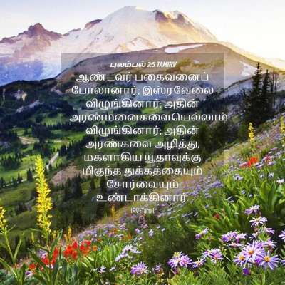 Picture 04 - புலம்பல் 2:5 TAMIRV - ஆண்டவர் பகைவனைப் - Bible Verse Picture