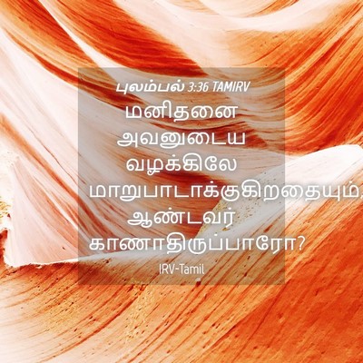 Picture 04 - புலம்பல் 3:36 TAMIRV - மனிதனை அவனுடைய - Bible Verse Picture