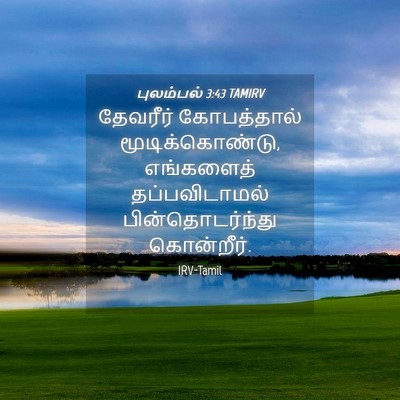Picture 04 - புலம்பல் 3:43 TAMIRV - தேவரீர் கோபத்தால் - Bible Verse Picture