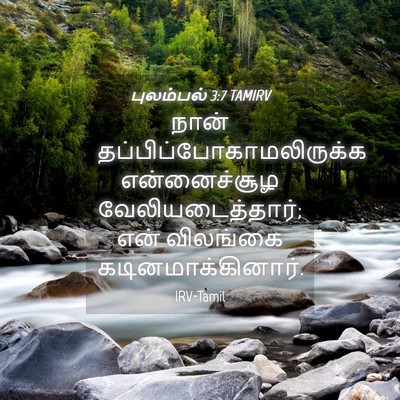 Picture 04 - புலம்பல் 3:7 TAMIRV - நான் - Bible Verse Picture