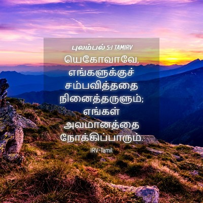 Picture 04 - புலம்பல் 5:1 TAMIRV - யெகோவாவே, - Bible Verse Picture