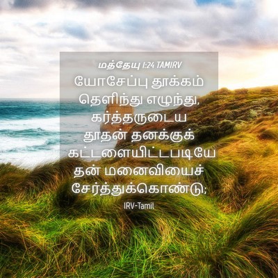 Picture 04 - மத்தேயு 1:24 TAMIRV - யோசேப்பு தூக்கம் - Bible Verse Picture