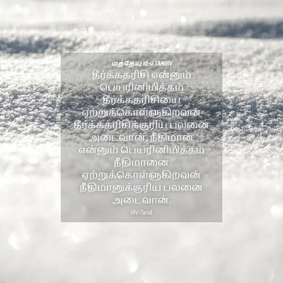 Picture 04 - மத்தேயு 10:41 TAMIRV - தீர்க்கதரிசி - Bible Verse Picture
