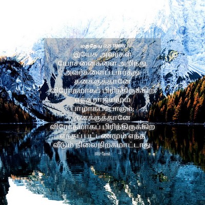 Picture 04 - மத்தேயு 12:25 TAMIRV - இயேசு அவர்கள் - Bible Verse Picture