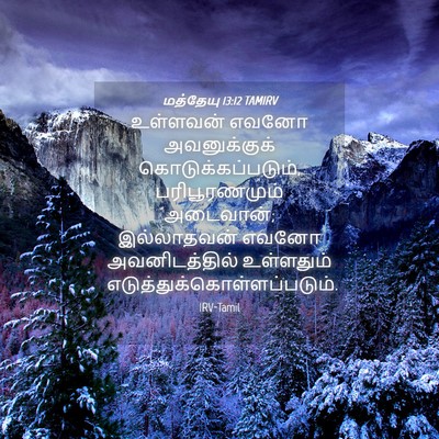 Picture 04 - மத்தேயு 13:12 TAMIRV - உள்ளவன் எவனோ - Bible Verse Picture