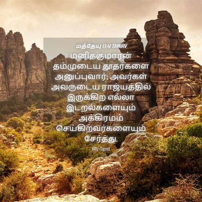 Picture 04 - மத்தேயு 13:41 TAMIRV - மனிதகுமாரன் - Bible Verse Picture