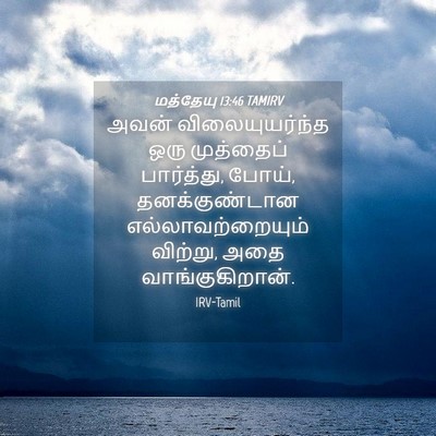 Picture 04 - மத்தேயு 13:46 TAMIRV - அவன் விலையுயர்ந்த - Bible Verse Picture