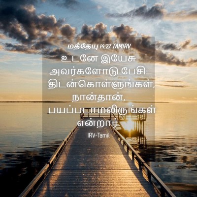 Picture 04 - மத்தேயு 14:27 TAMIRV - உடனே இயேசு - Bible Verse Picture
