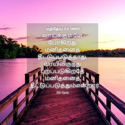 Picture 04 - மத்தேயு 15:11 TAMIRV - வாய்க்குள்ளே - Bible Verse Picture