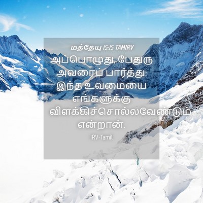 Picture 04 - மத்தேயு 15:15 TAMIRV - அப்பொழுது, பேதுரு - Bible Verse Picture