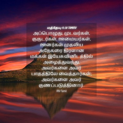 Picture 04 - மத்தேயு 15:30 TAMIRV - அப்பொழுது, - Bible Verse Picture