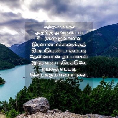 Picture 04 - மத்தேயு 15:33 TAMIRV - அதற்கு அவருடைய - Bible Verse Picture