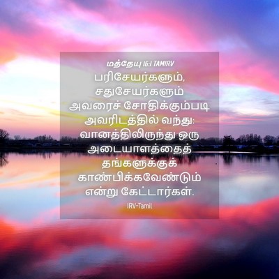 Picture 04 - மத்தேயு 16:1 TAMIRV - பரிசேயர்களும், - Bible Verse Picture