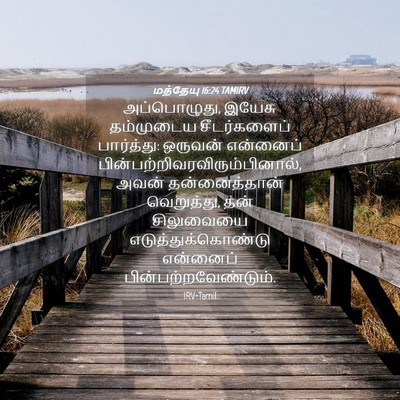 Picture 04 - மத்தேயு 16:24 TAMIRV - அப்பொழுது, இயேசு - Bible Verse Picture