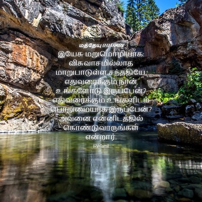 Picture 04 - மத்தேயு 17:17 TAMIRV - இயேசு மறுமொழியாக: - Bible Verse Picture