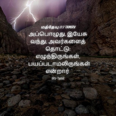 Picture 04 - மத்தேயு 17:7 TAMIRV - அப்பொழுது, இயேசு - Bible Verse Picture