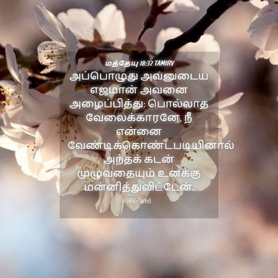 Picture 04 - மத்தேயு 18:32 TAMIRV - அப்பொழுது அவனுடைய - Bible Verse Picture