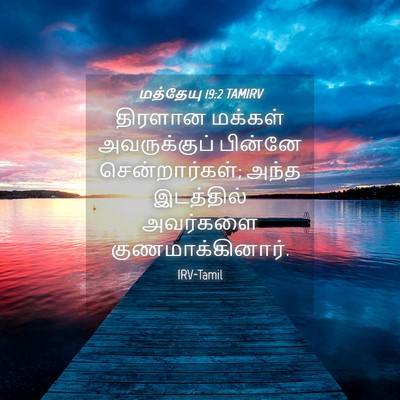 Picture 04 - மத்தேயு 19:2 TAMIRV - திரளான மக்கள் - Bible Verse Picture