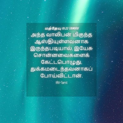 Picture 04 - மத்தேயு 19:22 TAMIRV - அந்த வாலிபன் - Bible Verse Picture