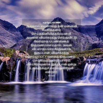 Picture 04 - மத்தேயு 19:9 TAMIRV - ஆதலால், எவனாவது - Bible Verse Picture