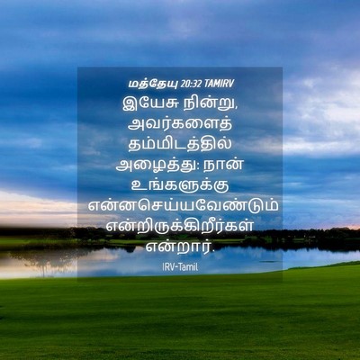 Picture 04 - மத்தேயு 20:32 TAMIRV - இயேசு நின்று, - Bible Verse Picture