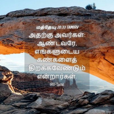 Picture 04 - மத்தேயு 20:33 TAMIRV - அதற்கு அவர்கள்: - Bible Verse Picture