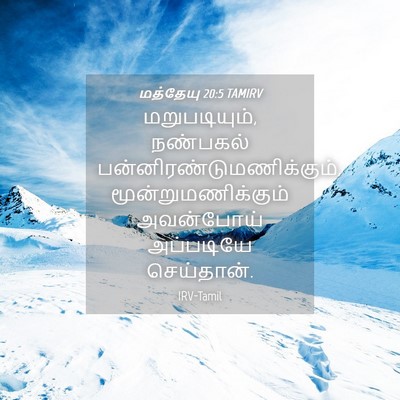 Picture 04 - மத்தேயு 20:5 TAMIRV - மறுபடியும், - Bible Verse Picture