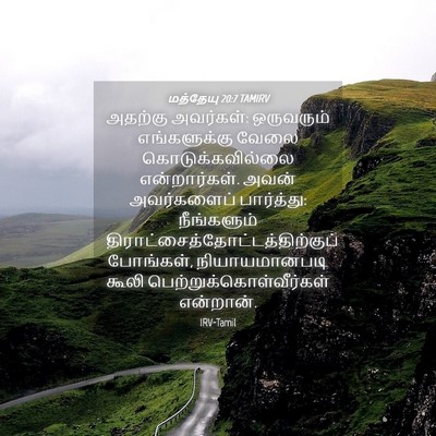 Picture 04 - மத்தேயு 20:7 TAMIRV - அதற்கு அவர்கள்: - Bible Verse Picture