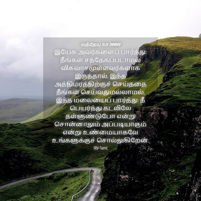 Picture 04 - மத்தேயு 21:21 TAMIRV - இயேசு அவர்களைப் - Bible Verse Picture