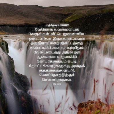 Picture 04 - மத்தேயு 21:33 TAMIRV - வேறொரு உவமையைக் - Bible Verse Picture