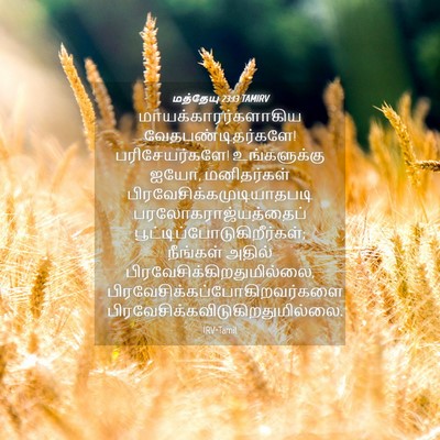 Picture 04 - மத்தேயு 23:13 TAMIRV - மாயக்காரர்களாகிய - Bible Verse Picture