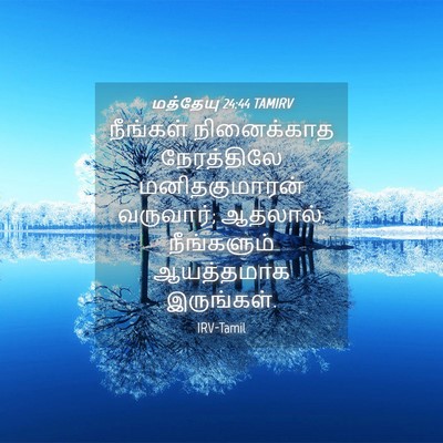 Picture 04 - மத்தேயு 24:44 TAMIRV - நீங்கள் நினைக்காத - Bible Verse Picture